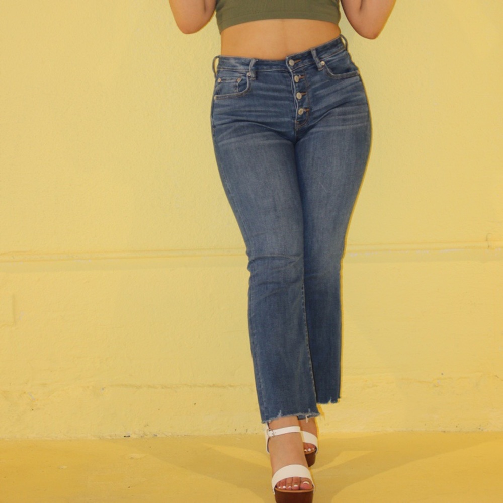 American eagle jeans , High waisted flare pant leg